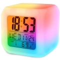 Led Laikrodis LCD RGB
