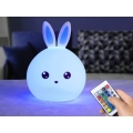 Vaikiška LED RGB naktinė lempa su pulteliu