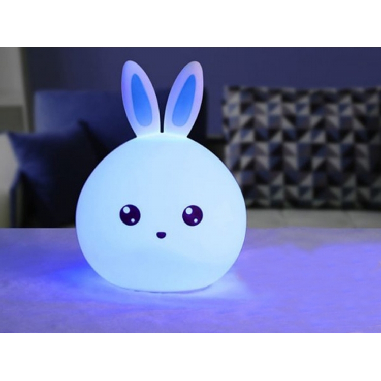 Vaikiška LED RGB naktinė lempa kiškis
