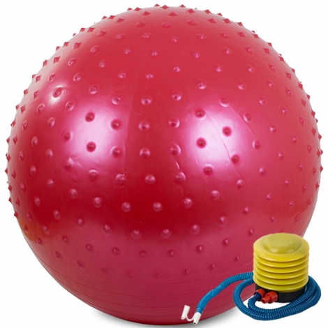 Gimnastikos kamuolys su pompa 70cm, raudona