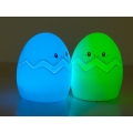 Vaikiška LED RGB naktinė lempa Kiaušinis su USB