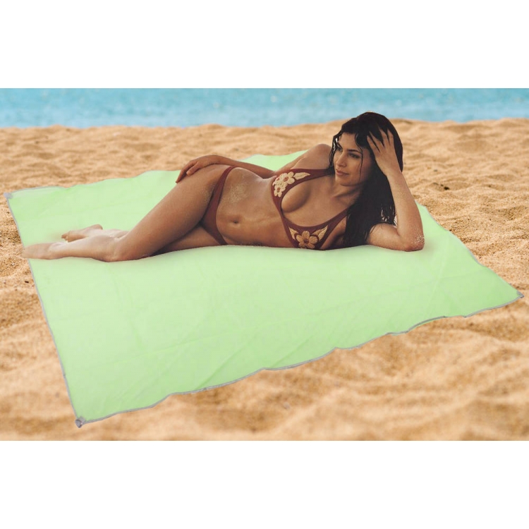 Tinklinis paplūdimio kilimėlis 200x200cm, žalias