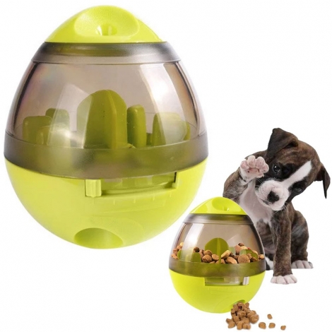 Interaktyvus šunų žaislinis kamuolys skirtas skanėstams
