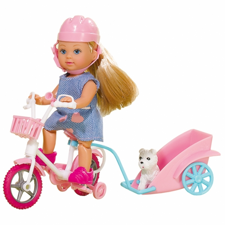 Lėlė Evi su dviračiu ir augintiniu , SIMBA