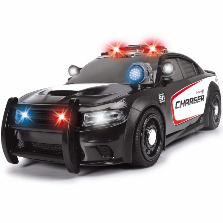Žaislinė policijos mašina 33 cm su šviesos ir garso efektais , DICKIE