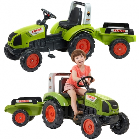  Vaikiškas minamas traktorius su priekaba vaikams nuo 3 iki 7 m. FALK