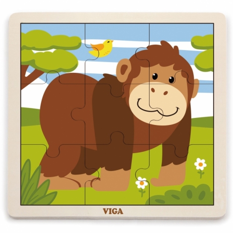 Medinė dėlionė - Beždžionė, Viga