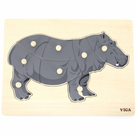 Medinė dėlionė - Hipopotamas , VIGA 