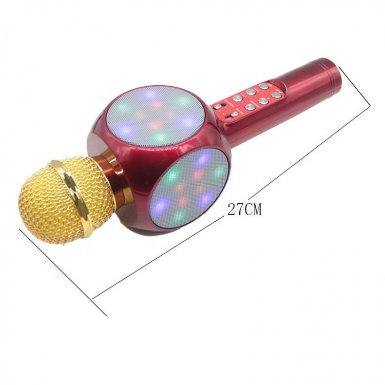 Išmanus karaoke mikrofonas su šviesos efektu WS-1816 Spalva2 - Juoda